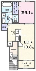 ハーレー　岡山Ⅰの物件間取画像